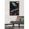 imageTrends International Star Wars Saga  Space Battle Wall Poster 22375quot x 34quot Premium Unframed VersionBronze Framed Version