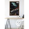 imageTrends International Star Wars Saga  Space Battle Wall Poster 22375quot x 34quot Premium Unframed VersionBronze Framed Version