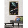 imageTrends International Star Wars Saga  Space Battle Wall Poster 22375quot x 34quot Premium Unframed VersionGold Framed Version