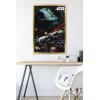 imageTrends International Star Wars Saga  Space Battle Wall Poster 22375quot x 34quot Premium Unframed VersionGold Framed Version