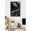 imageTrends International Star Wars Saga  Space Battle Wall Poster 22375quot x 34quot Premium Unframed VersionGray Framed Version