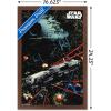 imageTrends International Star Wars Saga  Space Battle Wall Poster 22375quot x 34quot Premium Unframed VersionMahogany Framed Version