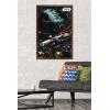 imageTrends International Star Wars Saga  Space Battle Wall Poster 22375quot x 34quot Premium Unframed VersionMahogany Framed Version
