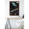 imageTrends International Star Wars Saga  Space Battle Wall Poster 22375quot x 34quot Premium Unframed VersionMahogany Framed Version