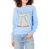 imageSTAR WARS Womens Ladies Grogu The Mandelorian Baby Yoda Fleece SweatshirtLight Blue