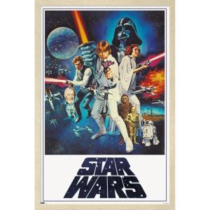imageTrends International Star Wars A New Hope  One Sheet No Billing Block Wall Poster 34L x 224W Premium Unframed VersionBlonde Framed Version