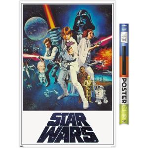 imageTrends International Star Wars A New Hope  One Sheet No Billing Block Wall Poster 34L x 224W Premium Unframed VersionPoster  Clip Bundle
