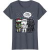 imageStar Wars Christmas Boba Its Cold Outside Graphic TShirt TShirtHeather Blue