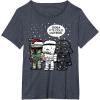 imageStar Wars Christmas Boba Its Cold Outside Graphic TShirt TShirtHeather Blue