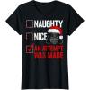 imageStar Wars Christmas Darth Vader Naughty or Nice Checklist TShirtBlack