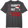imageStar Wars Christmas Darth Vader Naughty or Nice Checklist TShirtDark Heather Grey