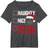 imageStar Wars Christmas Darth Vader Naughty or Nice Checklist TShirtDark Heather Grey