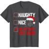 imageStar Wars Christmas Darth Vader Naughty or Nice Checklist TShirtDark Heather Grey