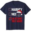 imageStar Wars Christmas Darth Vader Naughty or Nice Checklist TShirtNavy Blue