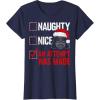 imageStar Wars Christmas Darth Vader Naughty or Nice Checklist TShirtNavy Blue