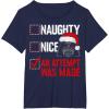 imageStar Wars Christmas Darth Vader Naughty or Nice Checklist TShirtNavy Blue