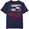 imageStar Wars Christmas Darth Vader Naughty or Nice Checklist TShirtNavy Blue