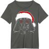 imageStar Wars Christmas Darth Vader Santa Hat Sketch Disney TShirtAsphalt Grey