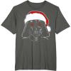 imageStar Wars Christmas Darth Vader Santa Hat Sketch Disney TShirtAsphalt Grey