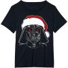 imageStar Wars Christmas Darth Vader Santa Hat Sketch Disney TShirtBlack