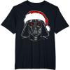 imageStar Wars Christmas Darth Vader Santa Hat Sketch Disney TShirtBlack