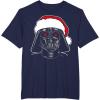 imageStar Wars Christmas Darth Vader Santa Hat Sketch Disney TShirtNavy Blue