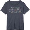 imageStar Wars Christmas Lights Logo TShirtHeather Blue