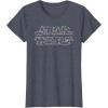 imageStar Wars Christmas Lights Logo TShirtHeather Blue