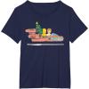 imageStar Wars Holiday Luke ampamp C3PO Christmas Tree Run TShirtNavy Blue