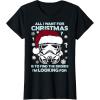 imageStar Wars Storm Trooper Droid Looking Christmas TShirt TShirtBlack