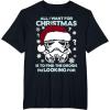 imageStar Wars Storm Trooper Droid Looking Christmas TShirt TShirtBlack