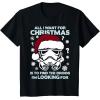 imageStar Wars Storm Trooper Droid Looking Christmas TShirt TShirtBlack