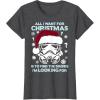 imageStar Wars Storm Trooper Droid Looking Christmas TShirt TShirtDark Heather Grey