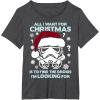 imageStar Wars Storm Trooper Droid Looking Christmas TShirt TShirtDark Heather Grey