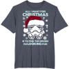 imageStar Wars Storm Trooper Droid Looking Christmas TShirt TShirtHeather Blue