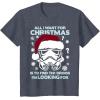 imageStar Wars Storm Trooper Droid Looking Christmas TShirt TShirtHeather Blue