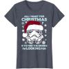 imageStar Wars Storm Trooper Droid Looking Christmas TShirt TShirtHeather Blue