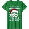 imageStar Wars Storm Trooper Droid Looking Christmas TShirt TShirtKelly Green