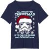 imageStar Wars Storm Trooper Droid Looking Christmas TShirt TShirtNavy Blue