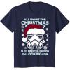 imageStar Wars Storm Trooper Droid Looking Christmas TShirt TShirtNavy Blue