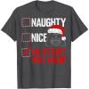imageStar Wars Christmas Darth Vader Naughty or Nice Checklist TShirtDark Heather Grey