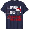 imageStar Wars Christmas Darth Vader Naughty or Nice Checklist TShirtNavy Blue