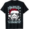 imageStar Wars Storm Trooper Droid Looking Christmas TShirt TShirtBlack