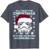imageStar Wars Storm Trooper Droid Looking Christmas TShirt TShirtHeather Blue