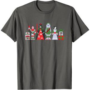 imageStar Wars Holiday Galactically Festive Christmas Pattern TShirtAsphalt Grey