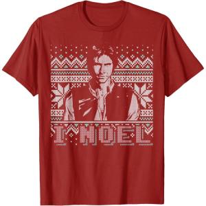 imageStar Wars I Noel Han Solo Holiday Humor Christmas TShirt TShirtCranberry Red