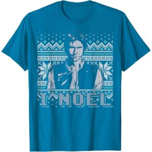 imageStar Wars I Noel Han Solo Holiday Humor Christmas TShirt TShirtSapphire Blue