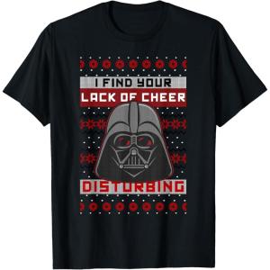 imageStar Wars Vader Lack Of Cheer Ugly Christmas Sweater TShirt TShirtBlack