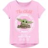imageSTAR WARS Girls The Mandalorian Grogu The Child TShirt  Girls 416Light Pink