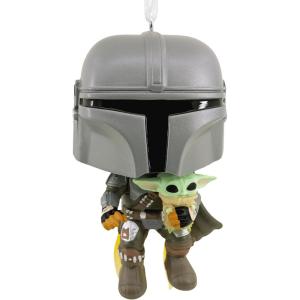 imageHallmark Star Wars The Mandalorian Grogu with Butterfly Funko POP Christmas OrnamentThe Mandalorian with The Child